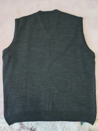 Chaleco de punto gris caballero Mani.