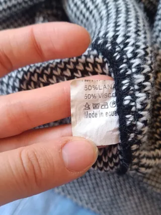 Sciarpa a doppio anello a fantasia pied de poule