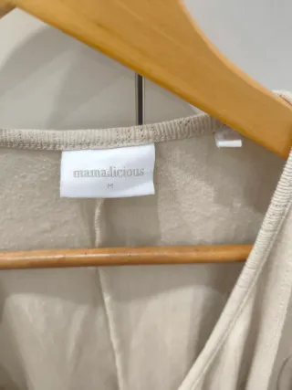 Camiseta premamá cruzada beige talla única