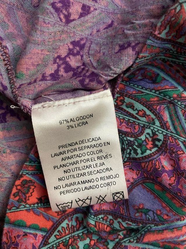 Vestido largo estampado paisley