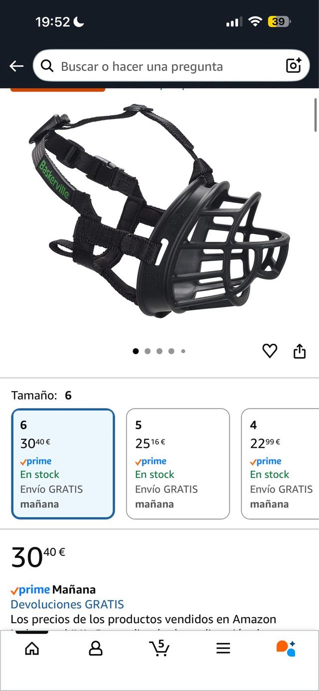 Bozal Baskerville Ultra Talla 6