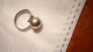 Anillo plata ley bola