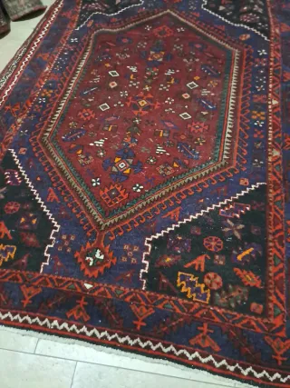 Tappeto Persiano Lana Rosso Blu