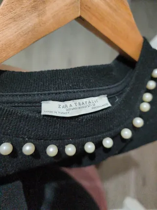 Jersey manga corta con perlas