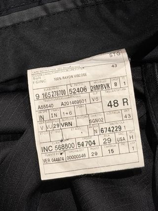 Traje Versace Americana y Pantalón Negro