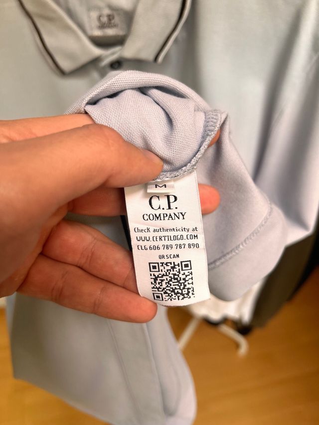 C.P. Company Camiseta Polo Gris