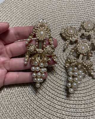 Aderezo Fallera Oro y Perlas Sin Estrenar