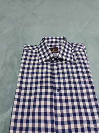 Camisa cuadros chico FLY FISH azul