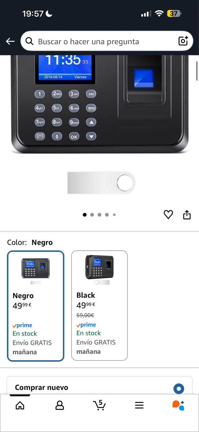 Control de Fichaje Huella Dactilar