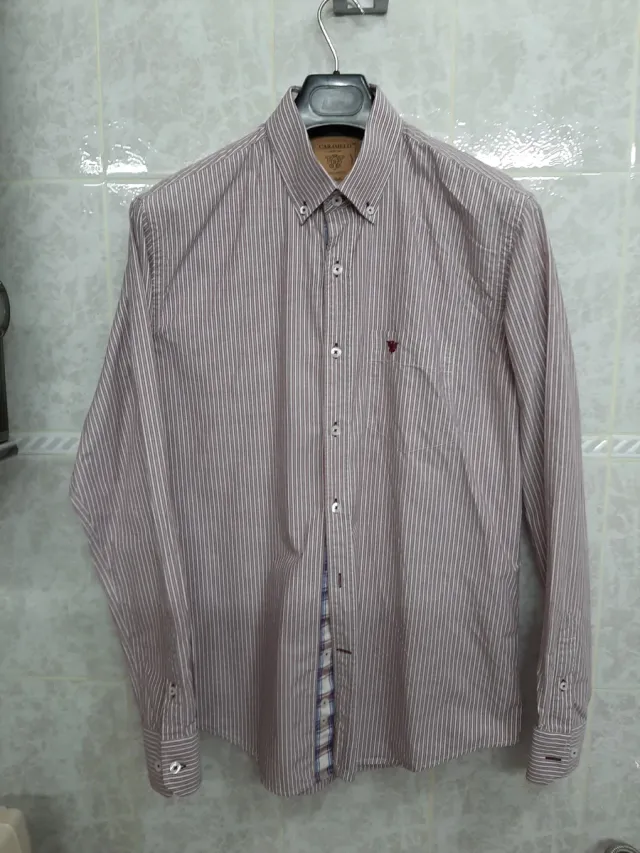 Camisa Caramelo Rayas Talla L