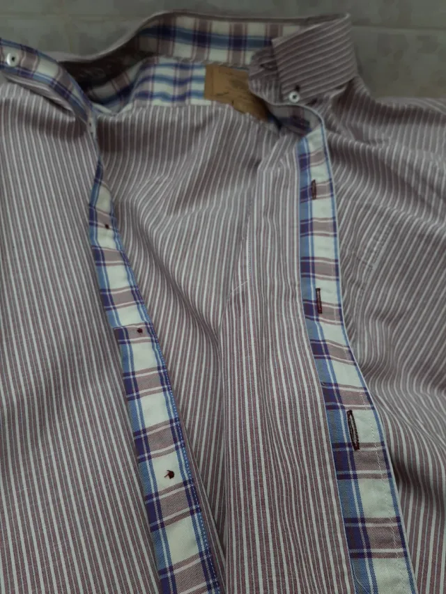 Camisa Caramelo Rayas Talla L