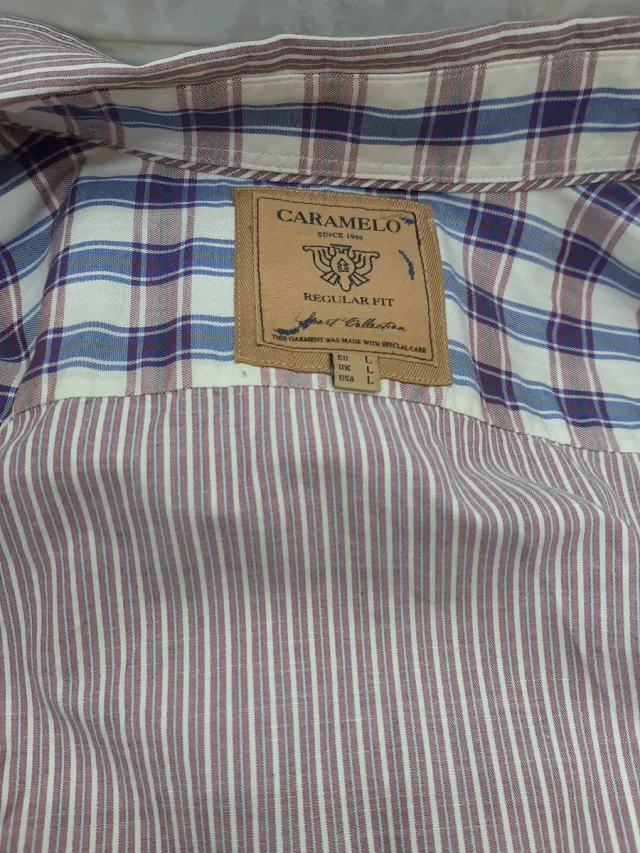 Camisa Caramelo Rayas Talla L
