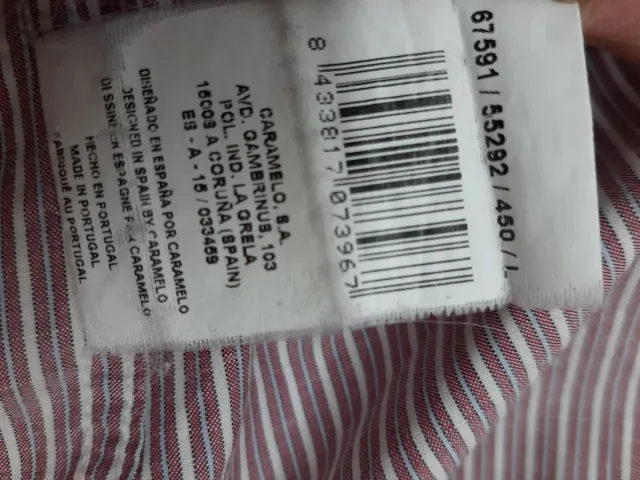 Camisa Caramelo Rayas Talla L