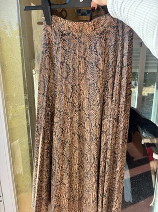 Falda larga estampado serpiente