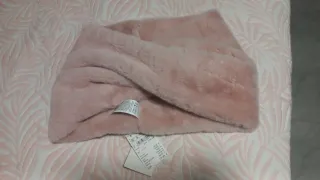 Bufanda rosa de pelo