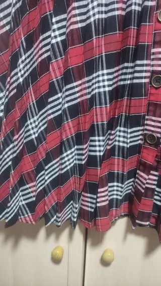 Falda Zara Plisada Botones Talla S