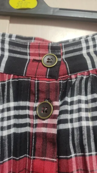 Falda Zara Plisada Botones Talla S