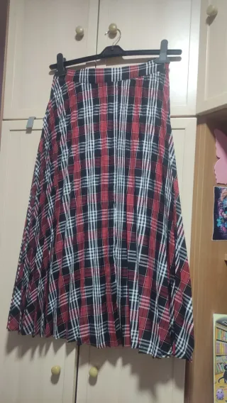 Falda Zara Plisada Botones Talla S