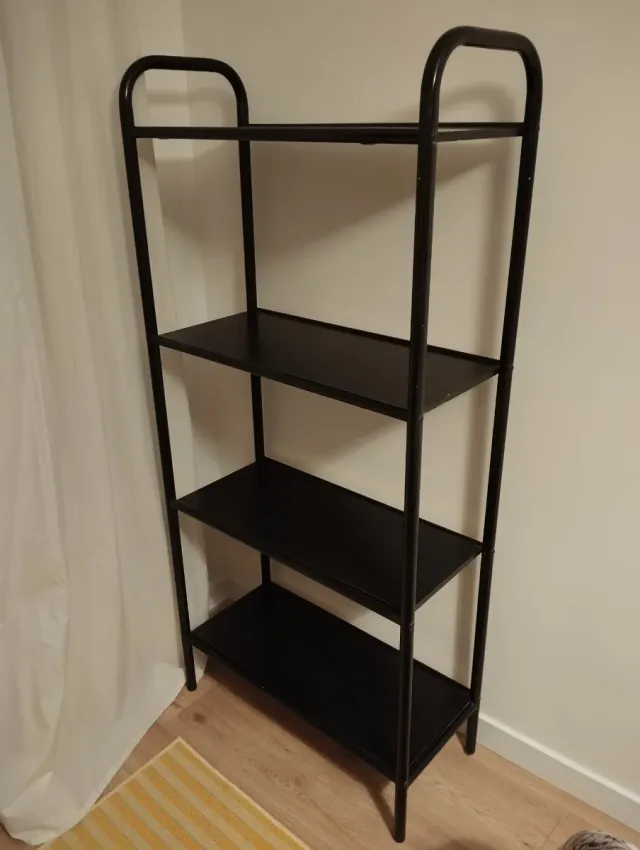 Estantería metálica negra 4 baldas