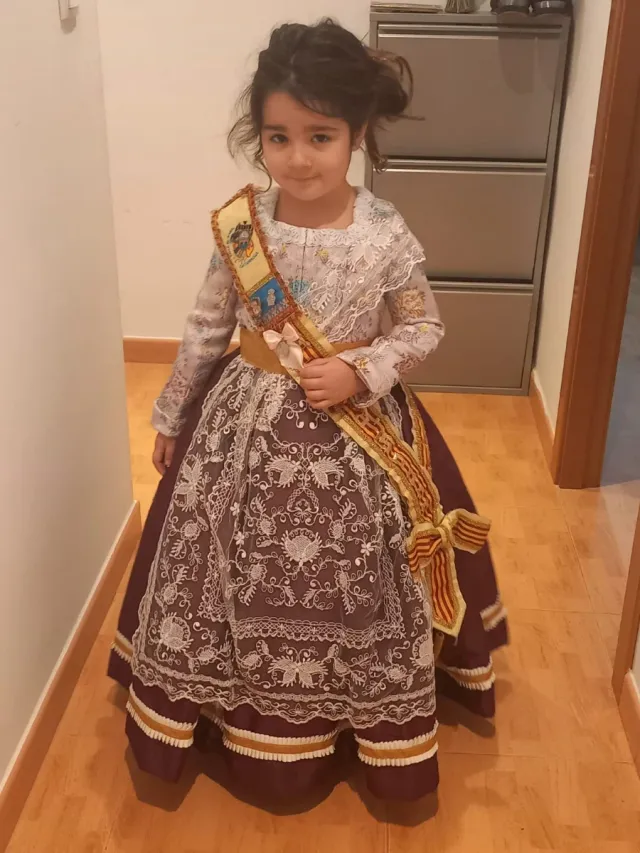 Vestido fallera niña talla 3-4