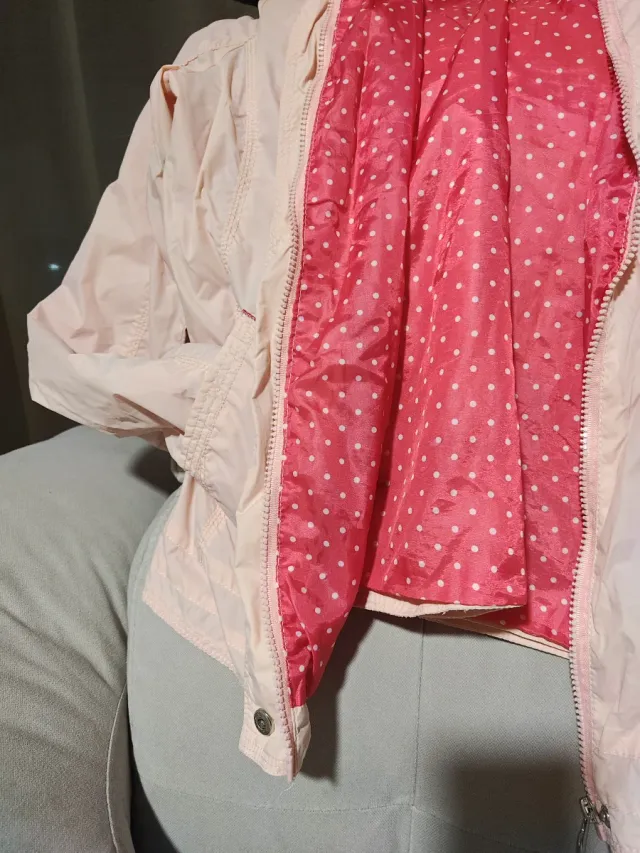 Chaqueta impermeable niña rosa