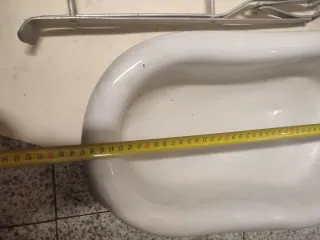 Bidé bañera esmaltada antigua con soporte plegable