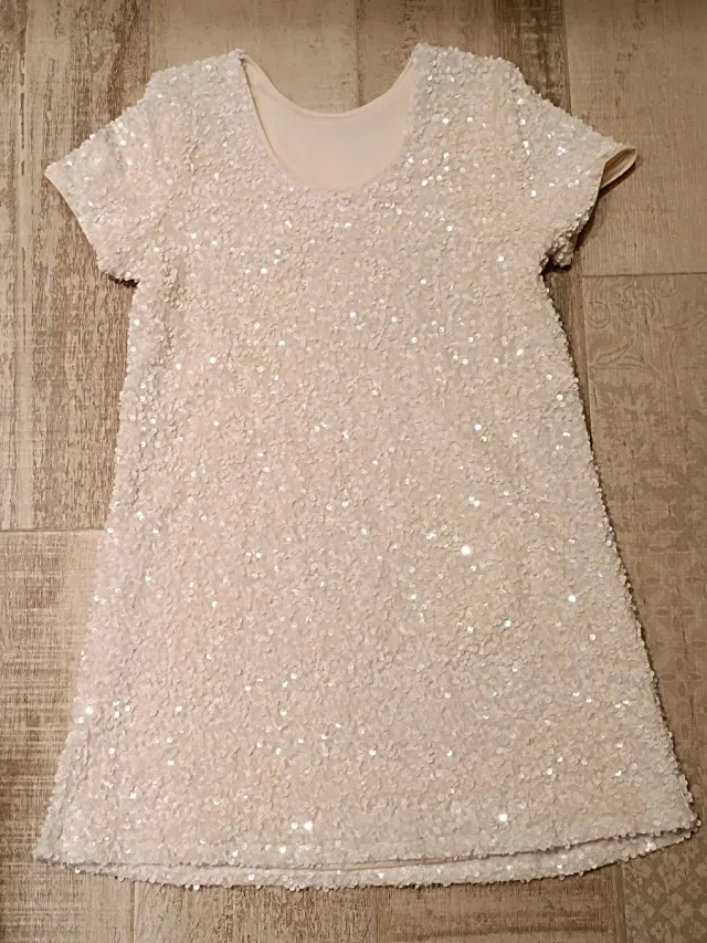 Vestido lentejuelas niña/mujer Mango. Talla 11-12.