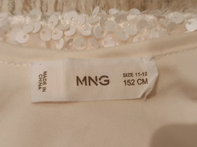 Vestido lentejuelas niña/mujer Mango. Talla 11-12.