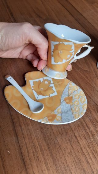 Set 2 tazzine caffè vintage porcellana