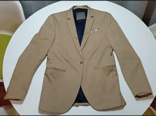 Americana blazer zara beige talla 50