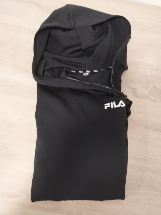 Sudadera Fila Negra con Cremallera