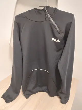 Sudadera Fila Negra con Cremallera