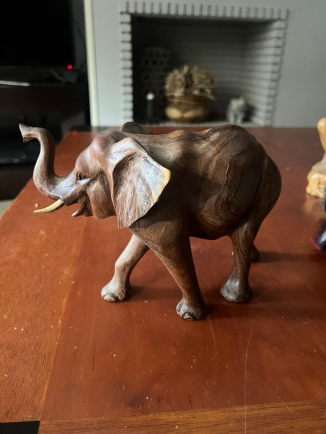 Estatuilla de Tailandia Madera forma de elefante
