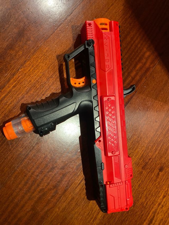 Pistola Nerf Rival Juguete Rojo Bolas Amarillas
