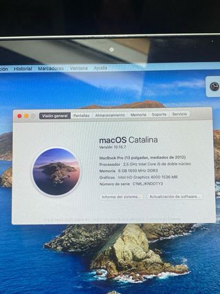 MacBook Pro 2012 Plata