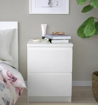 Comodino IKEA MALM bianco