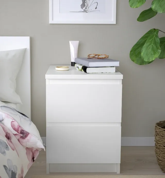 Comodino IKEA MALM bianco