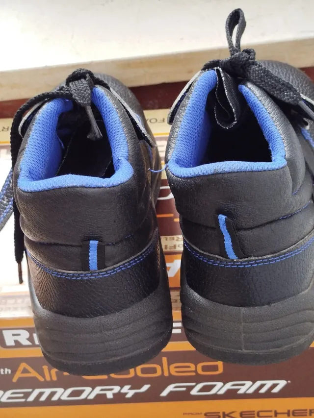 Botas de trabajo seguridad negras y azules