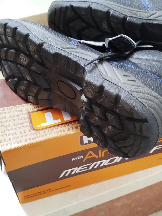 Botas de trabajo seguridad negras y azules