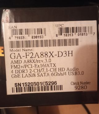 Gigabyte F2A88X-D3H Placa Base AMD FM2+