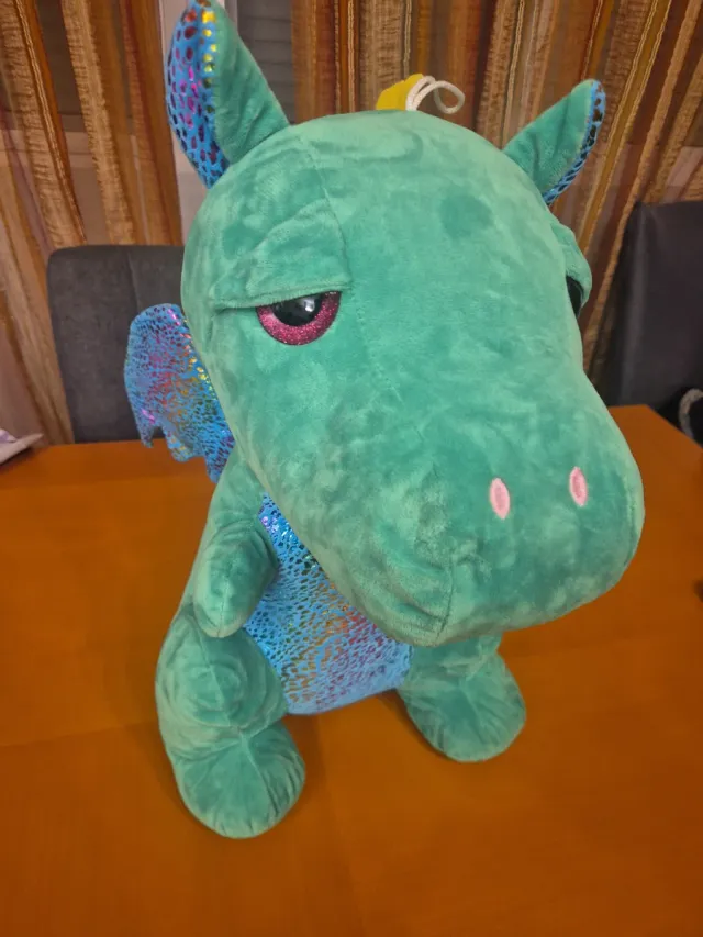 Peluche Dragón Verde Brillante Regalo niños