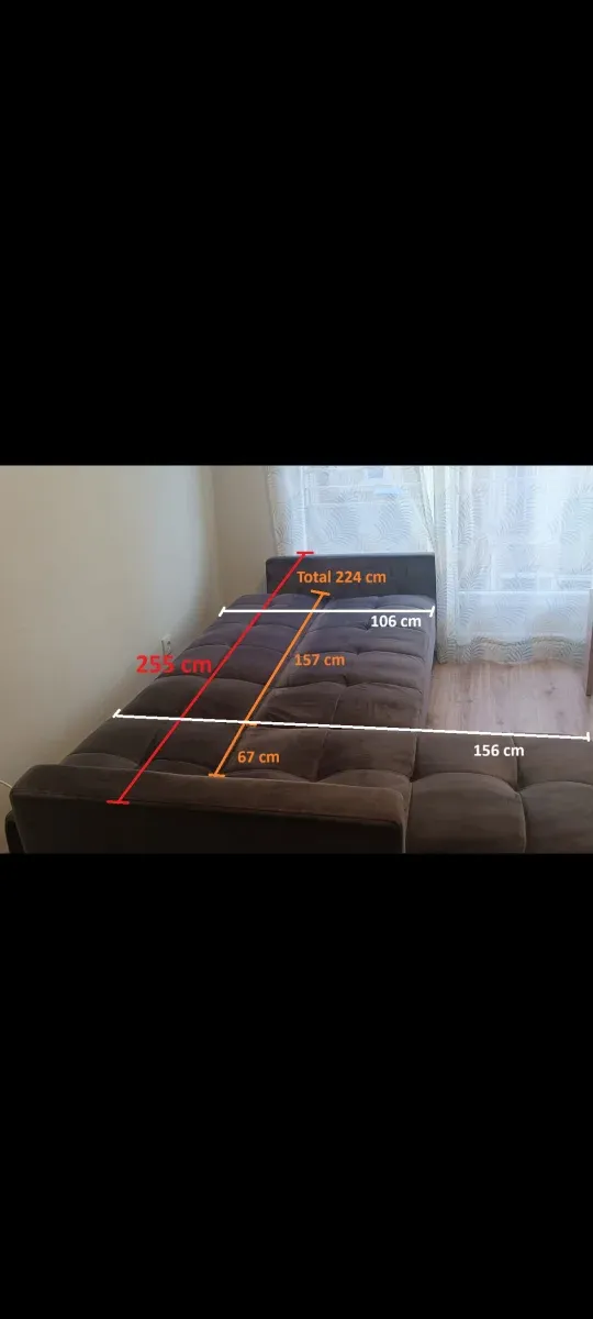 Sofá chaise longue gris - sofá cama