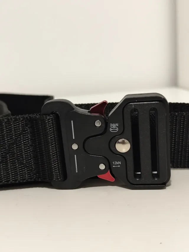 Cinturón Táctico Negro 120cm Hebilla Metal