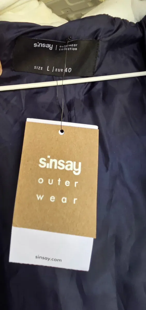 Chaqueta Sinsay azul y blanca Talla L