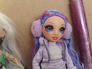 lote 3 muñecas rainbow high winterc break violet w