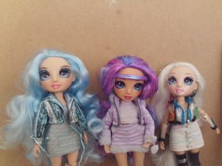 lote 3 muñecas rainbow high winterc break violet w