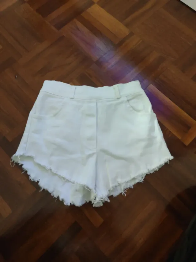 Pantalones cortos blancos niña 10 años