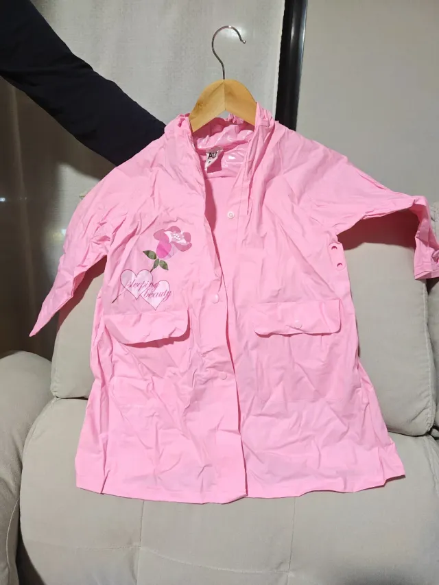 Chubasquero impermeable niña rosa con princesa