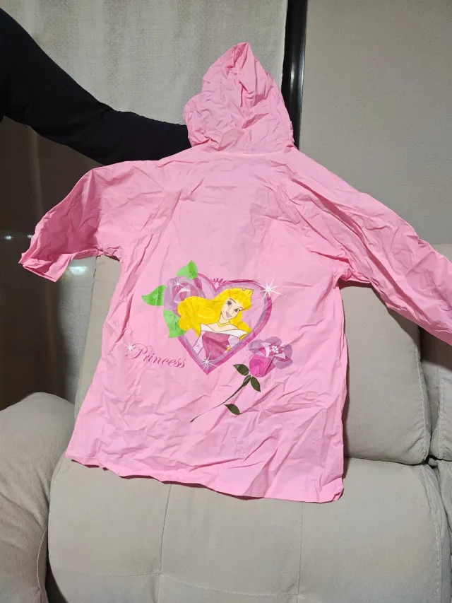 Chubasquero impermeable niña rosa con princesa