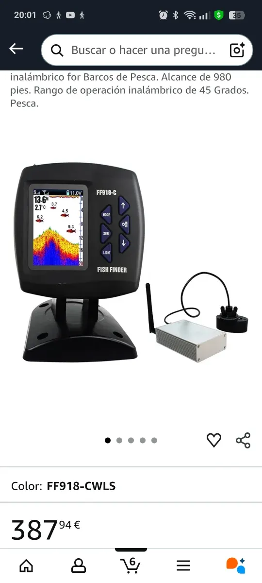 Buscador de Peces FF918-CWLS Inalámbrico